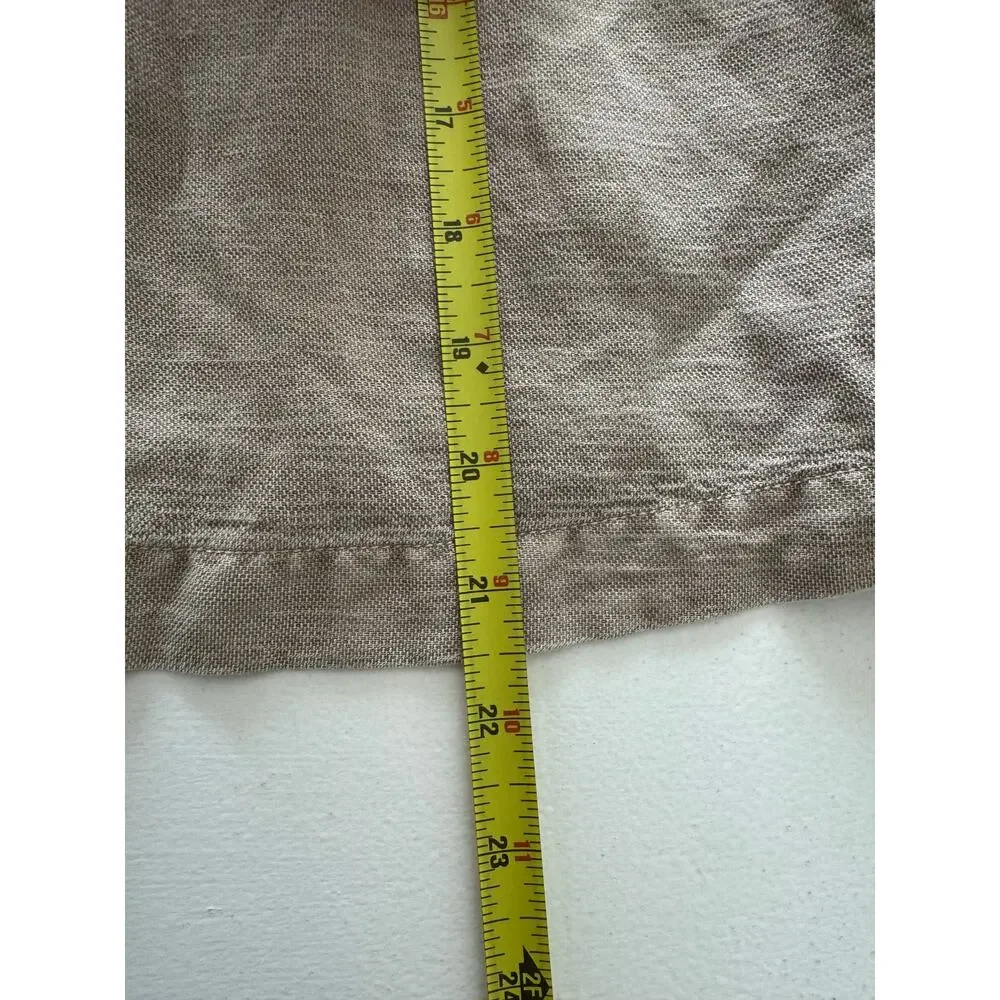 Nicole Miller New York Women's Large Pocket Hooded Linen Blend Button Jacket Tan